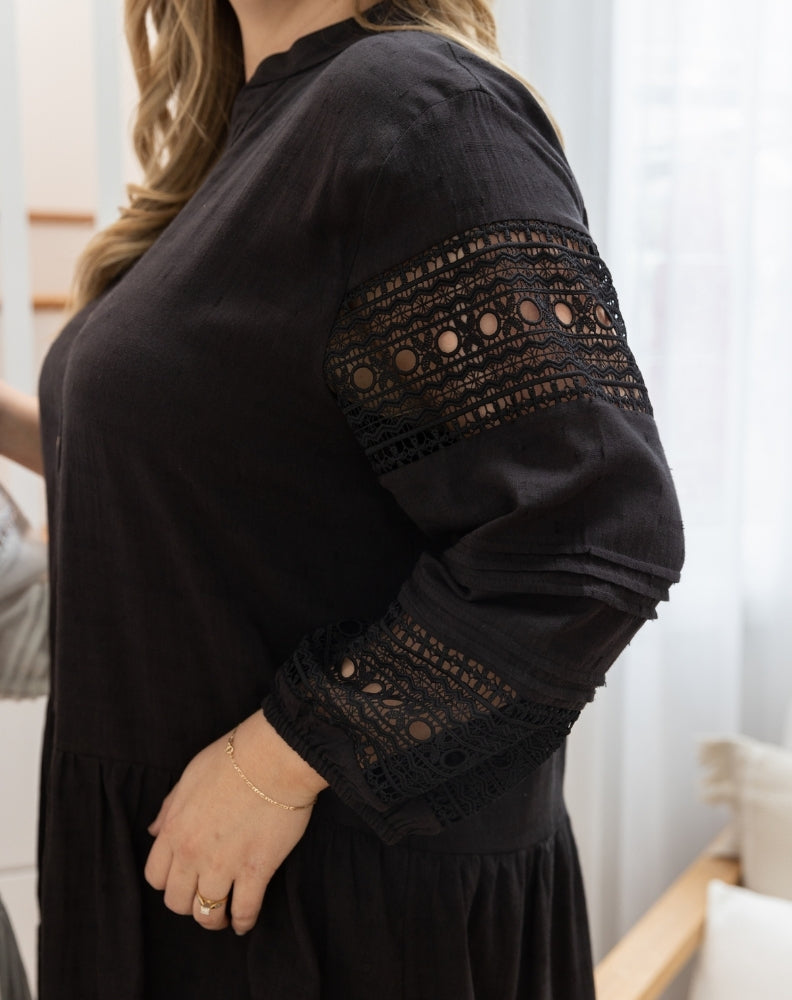 Lacey Dress in Black
