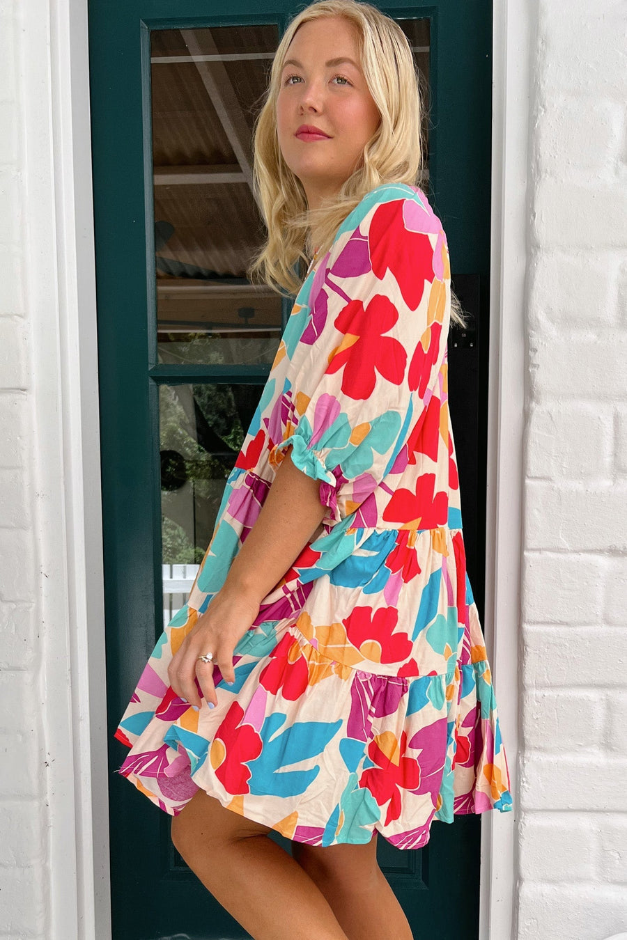 Ohana Mini Dress in Petal Print