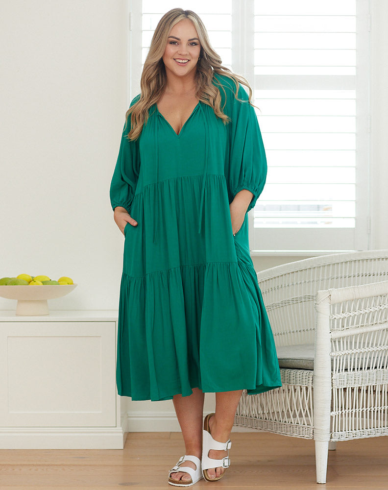 Jackson Dress in Emerald