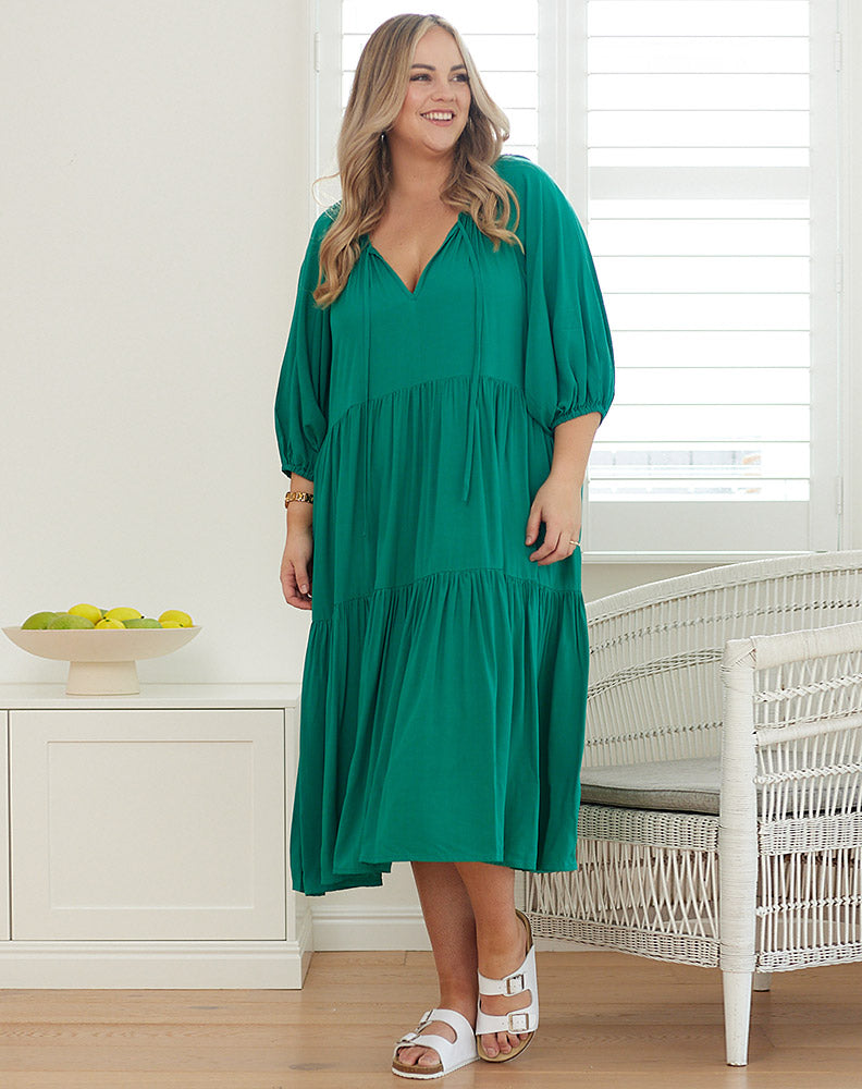 Jackson Dress in Emerald