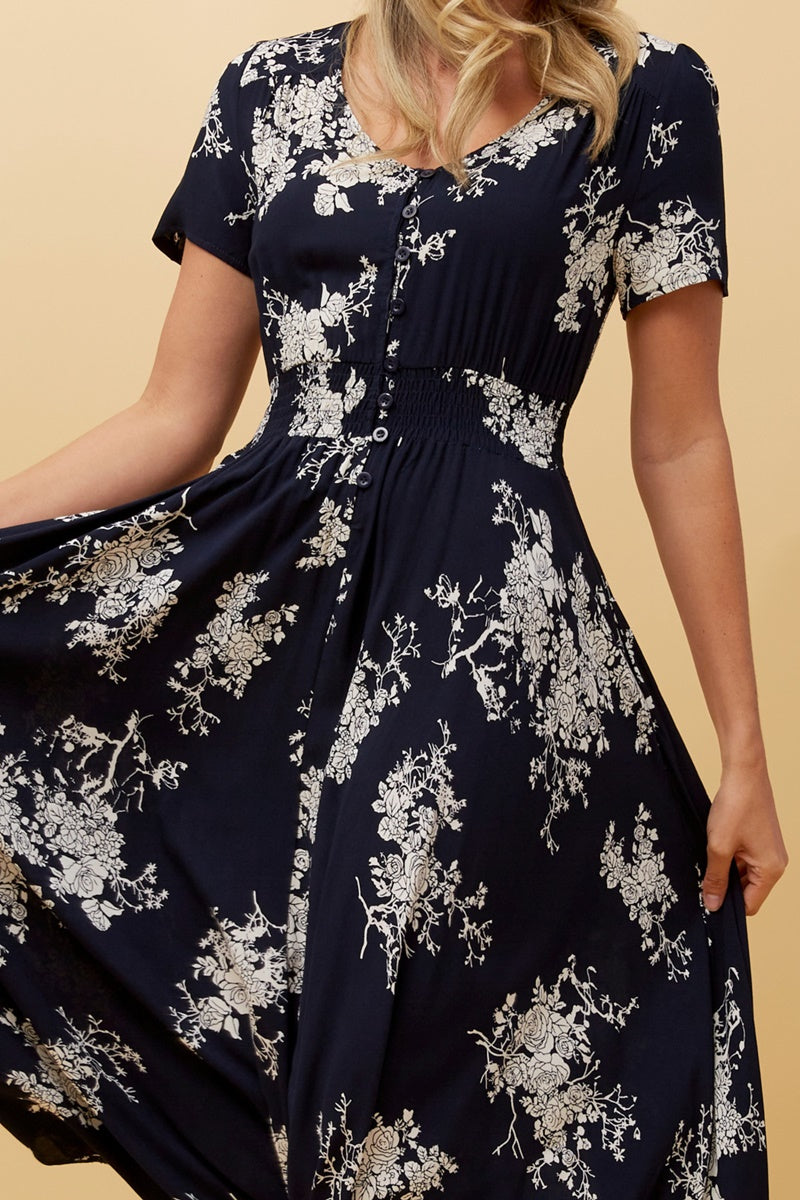Megan Floral Midi Dress