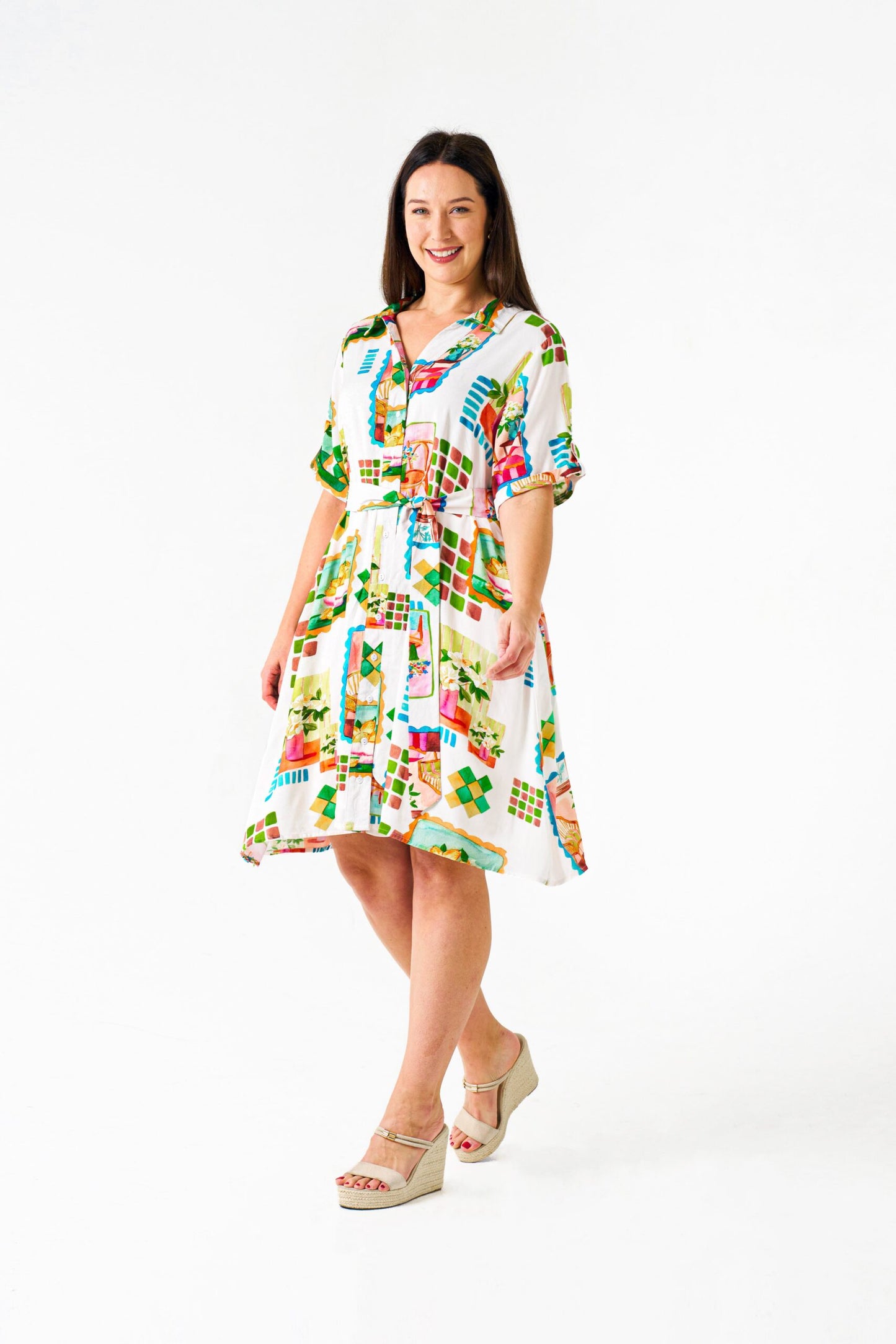 Freja Dress in Ikea Print