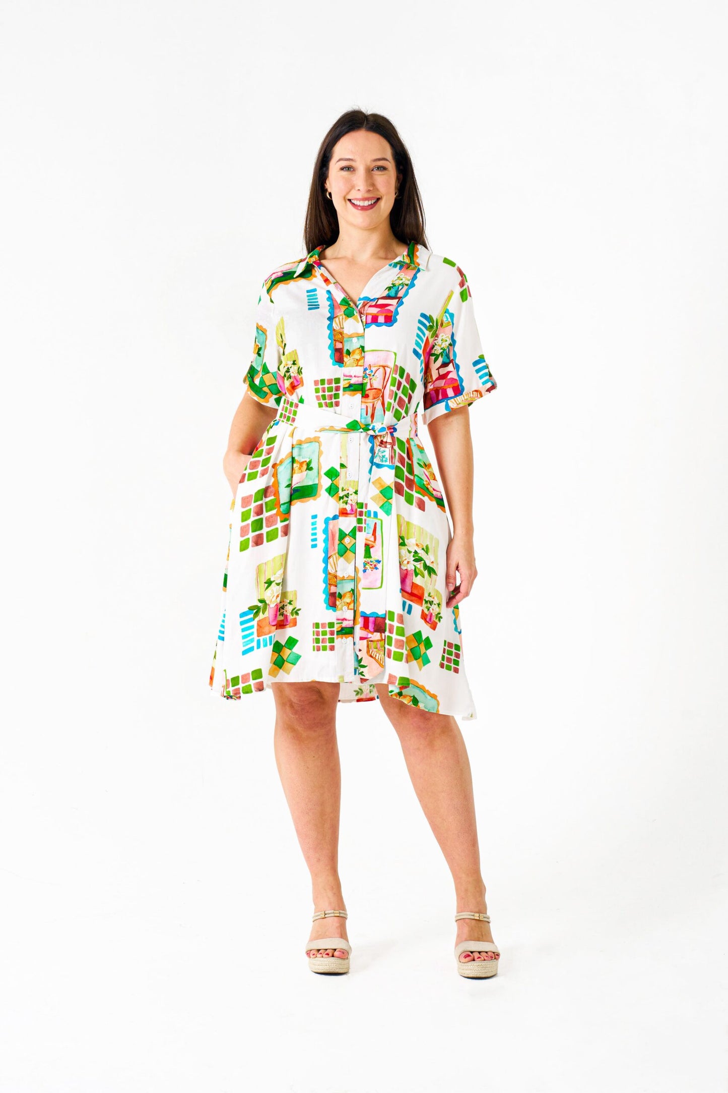 Freja Dress in Ikea Print