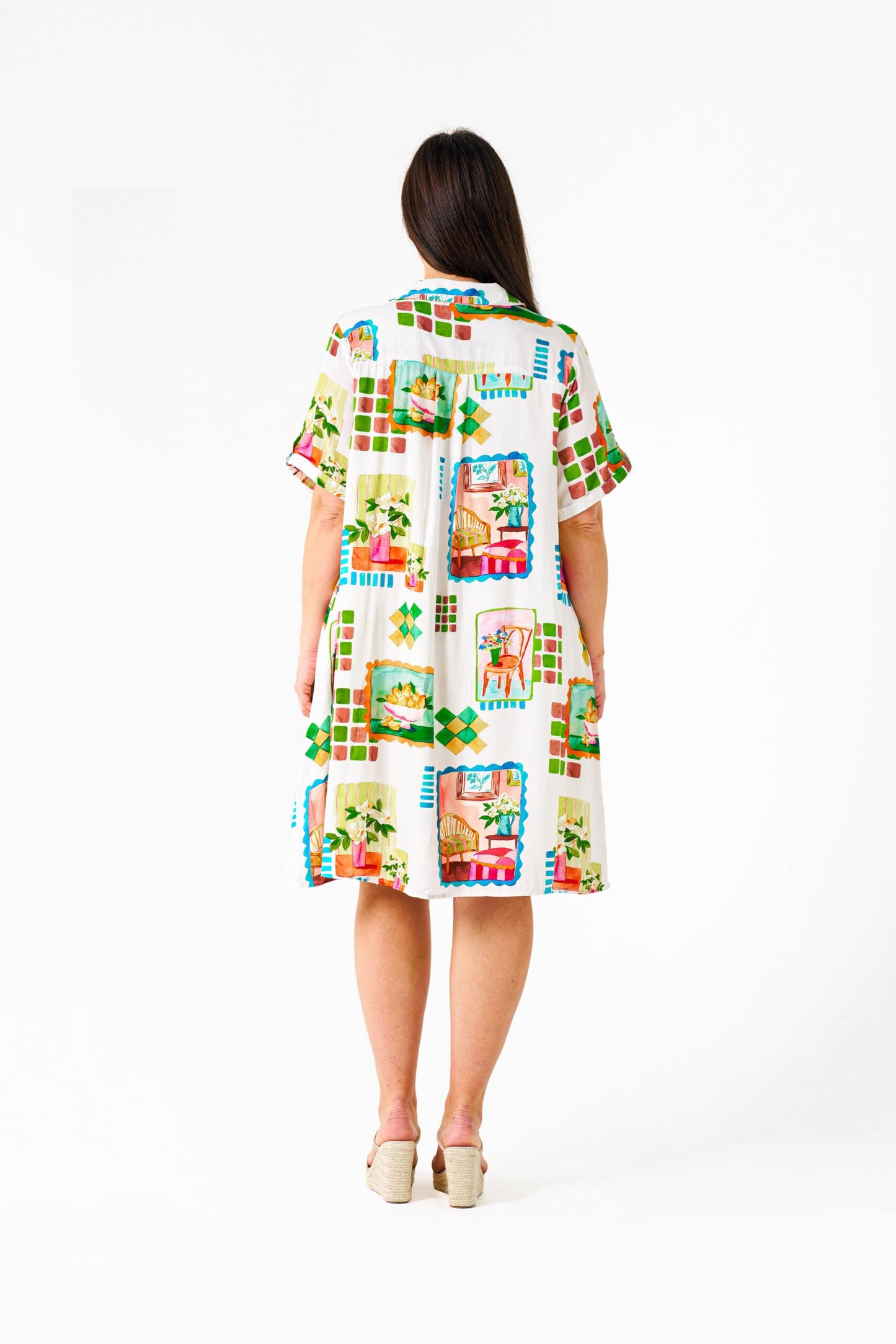 Freja Dress in Ikea Print