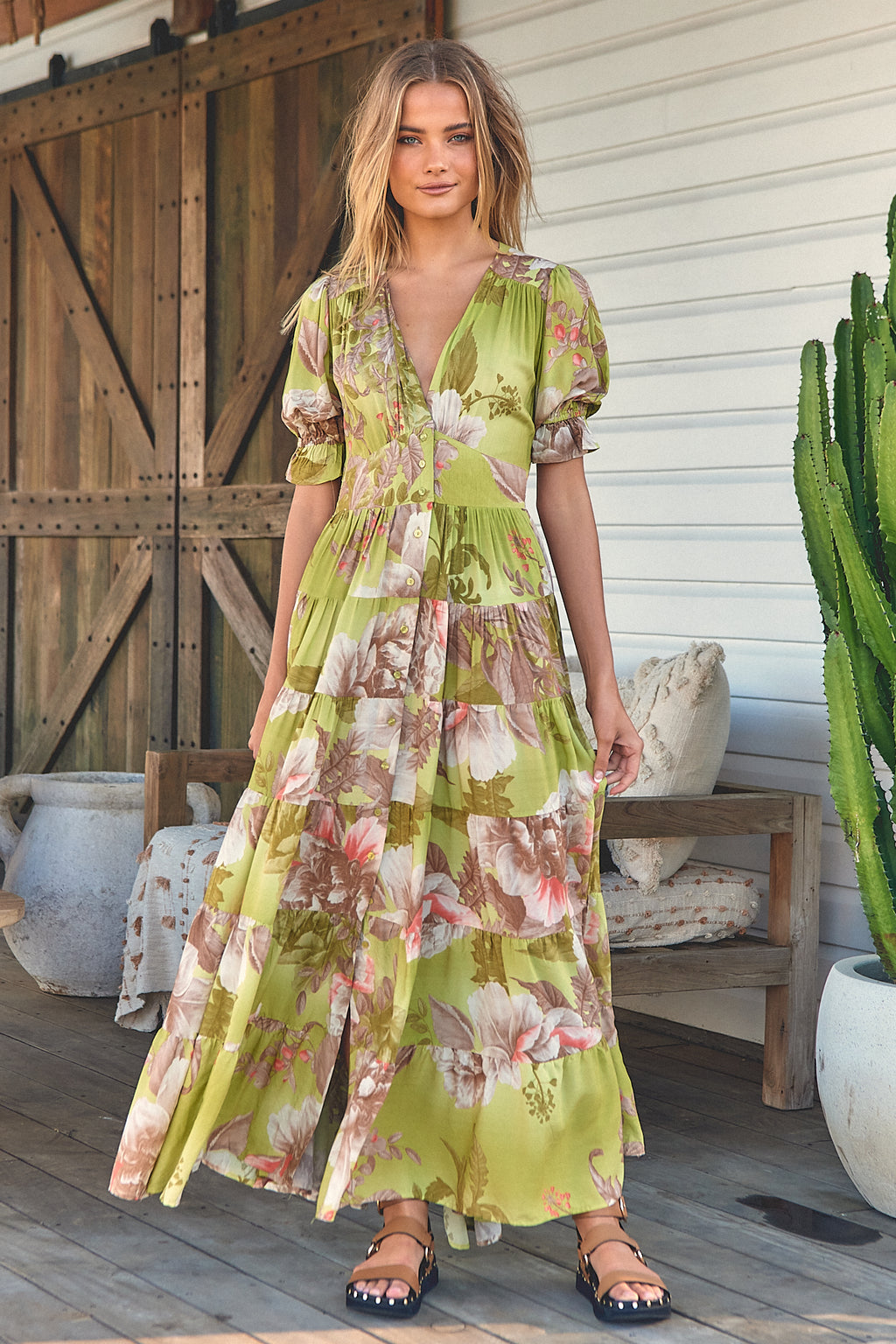 Annabel Maxi in Mistletoe Print