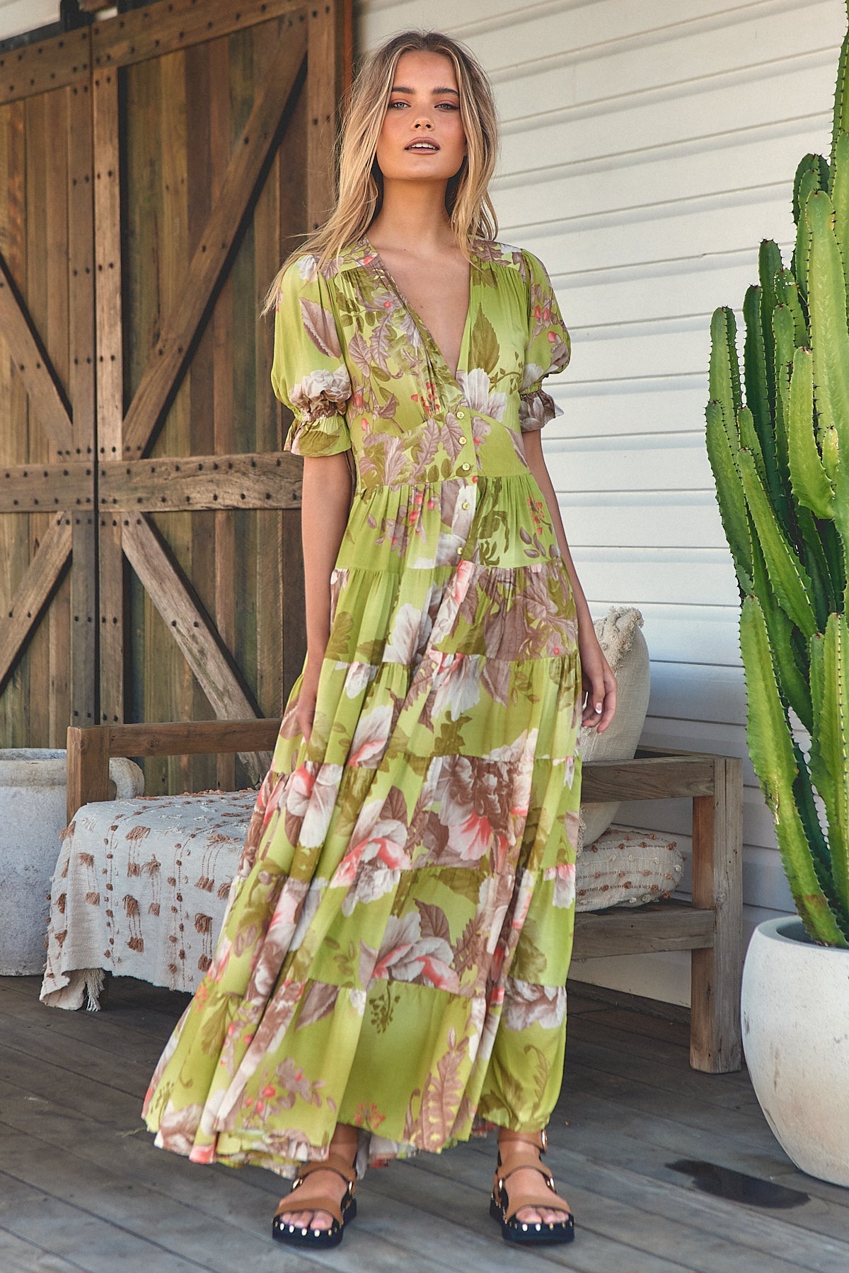 Annabel Maxi in Mistletoe Print