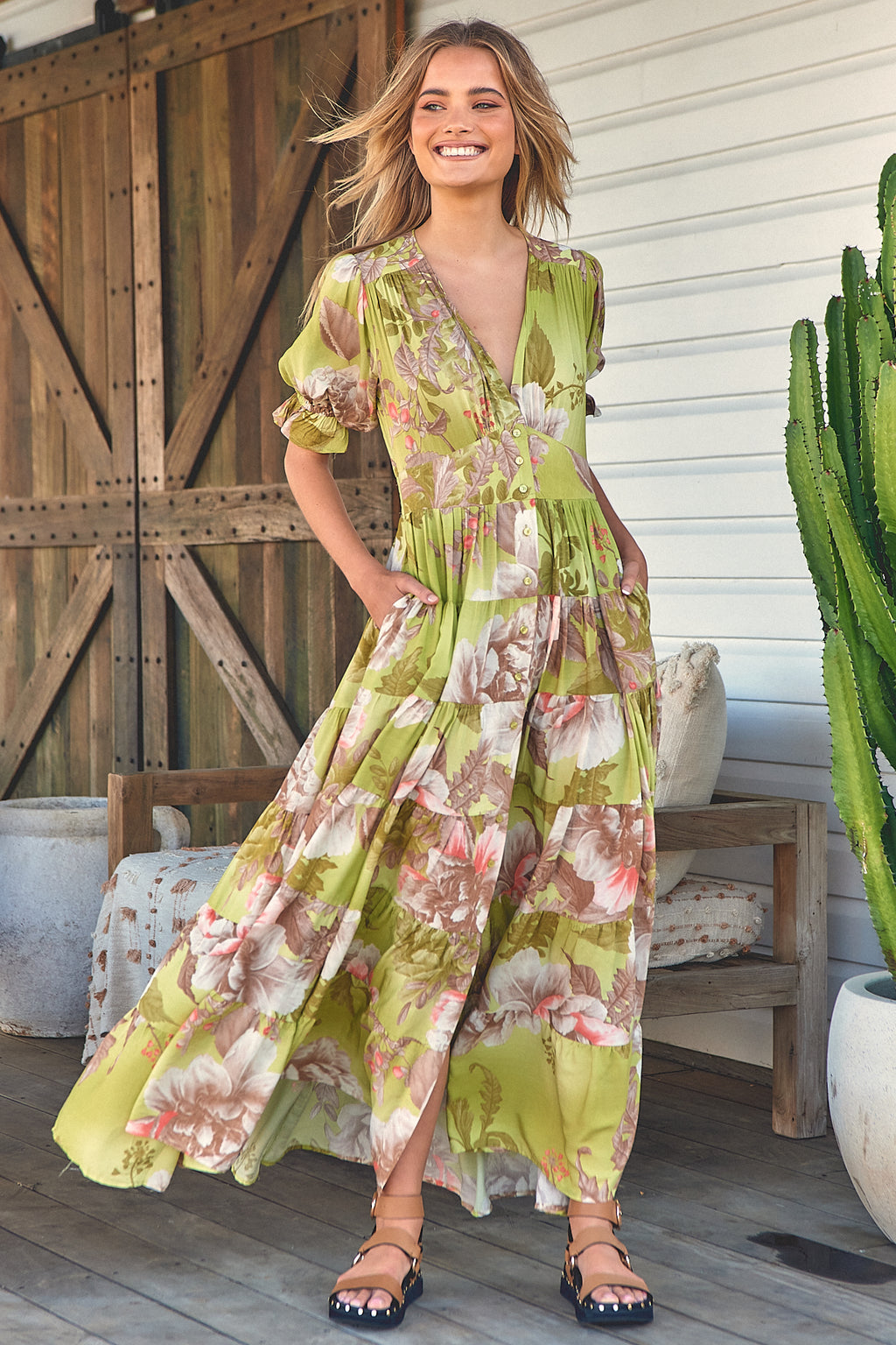 Annabel Maxi in Mistletoe Print