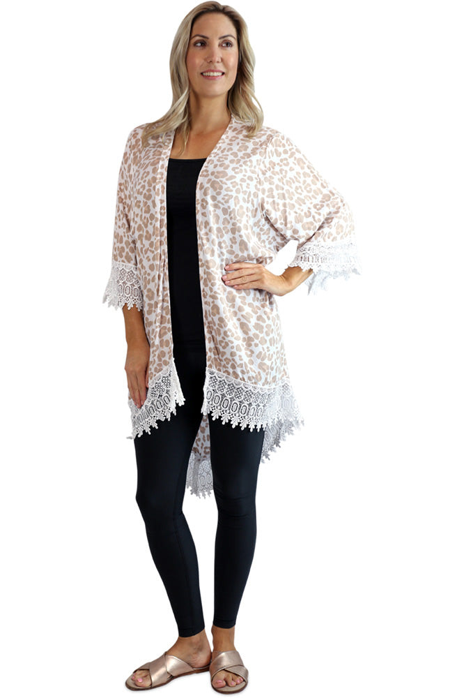 Ruby Kimono Jacket in Safari Print