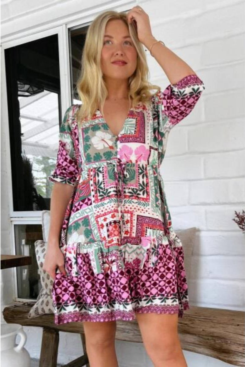 Rae Mini Dress in Aelia Print