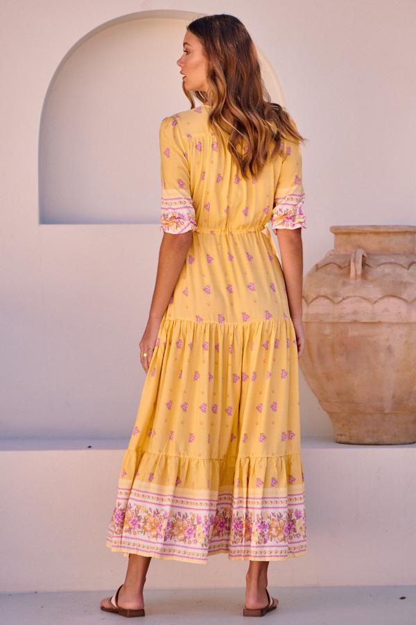 Tessa Maxi Dress in Golden Hour Print