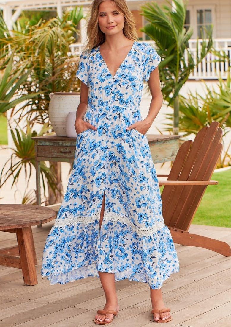 Carmen Maxi Dress in Ayla Print