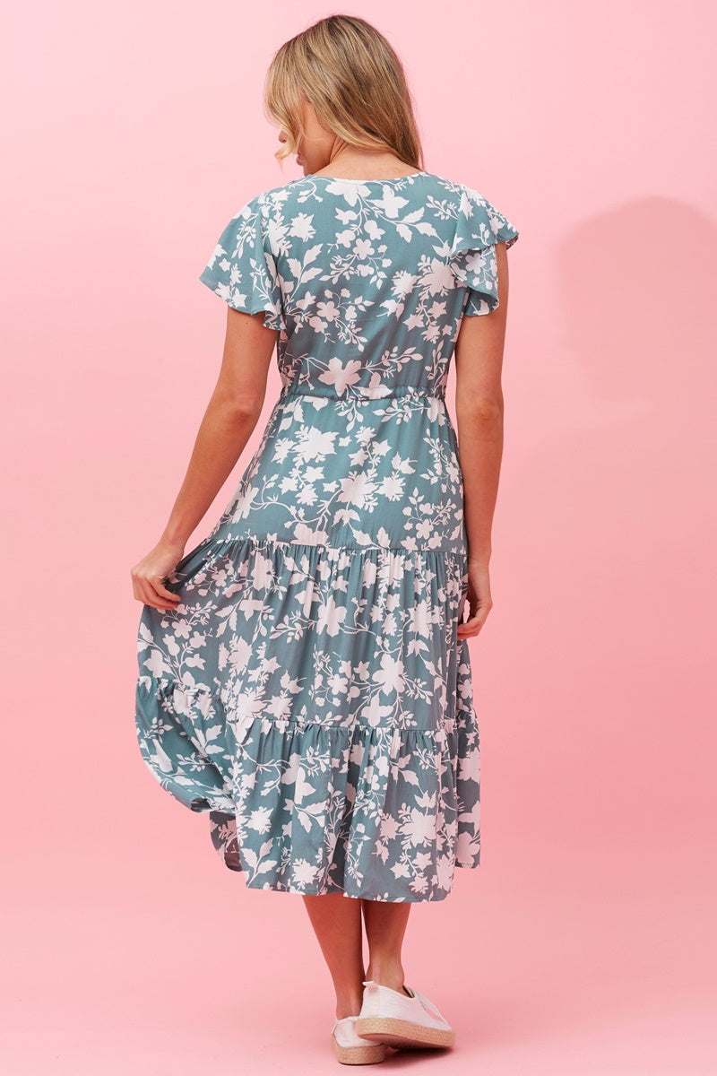 Lisdon Floral Tiered Midi Dress