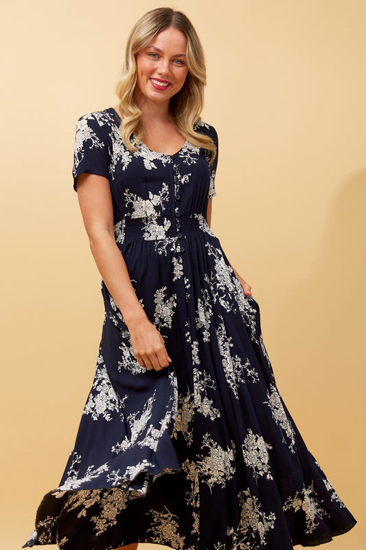 Megan Floral Midi Dress