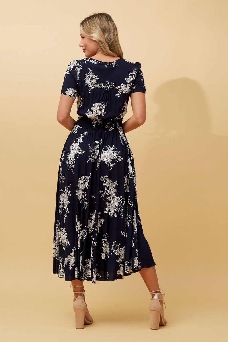 Megan Floral Midi Dress