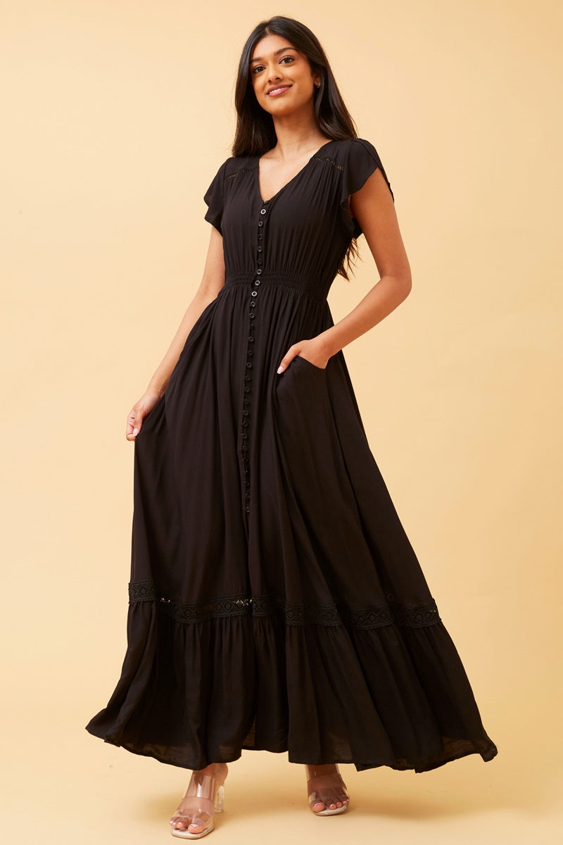 Morocco Maxi Dress in Black