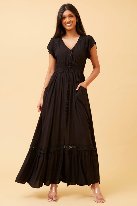 Morocco Maxi Dress in Black