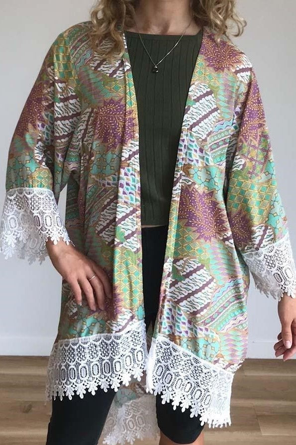 Ruby Kimono Jacket in Java Print