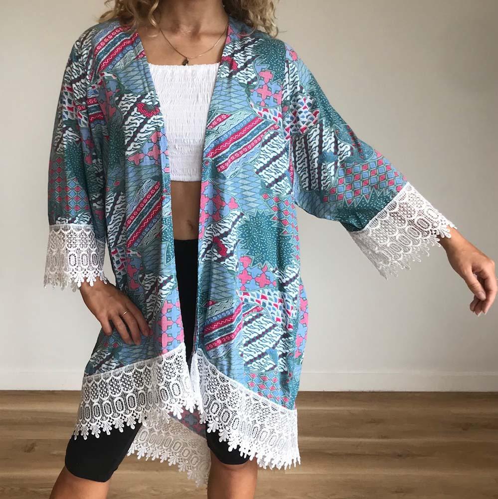 Ruby Kimono Jacket in Java Print